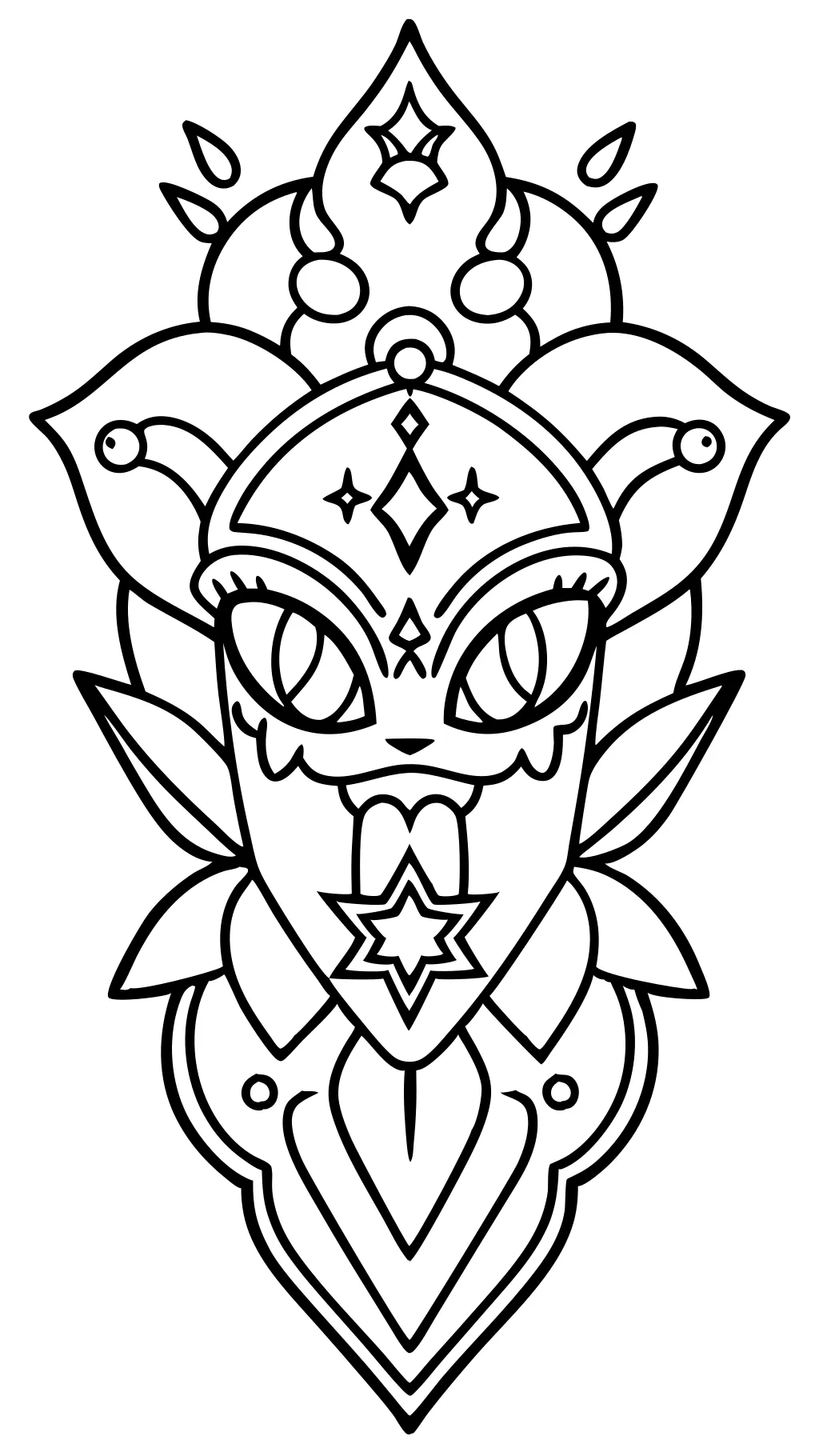 coloriages de tatouage de contour imprimables